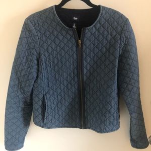 Gap, light, navy quilted jacket